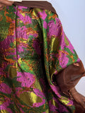 ABAYA BROCARD ORGANZA - Vert/ Violet