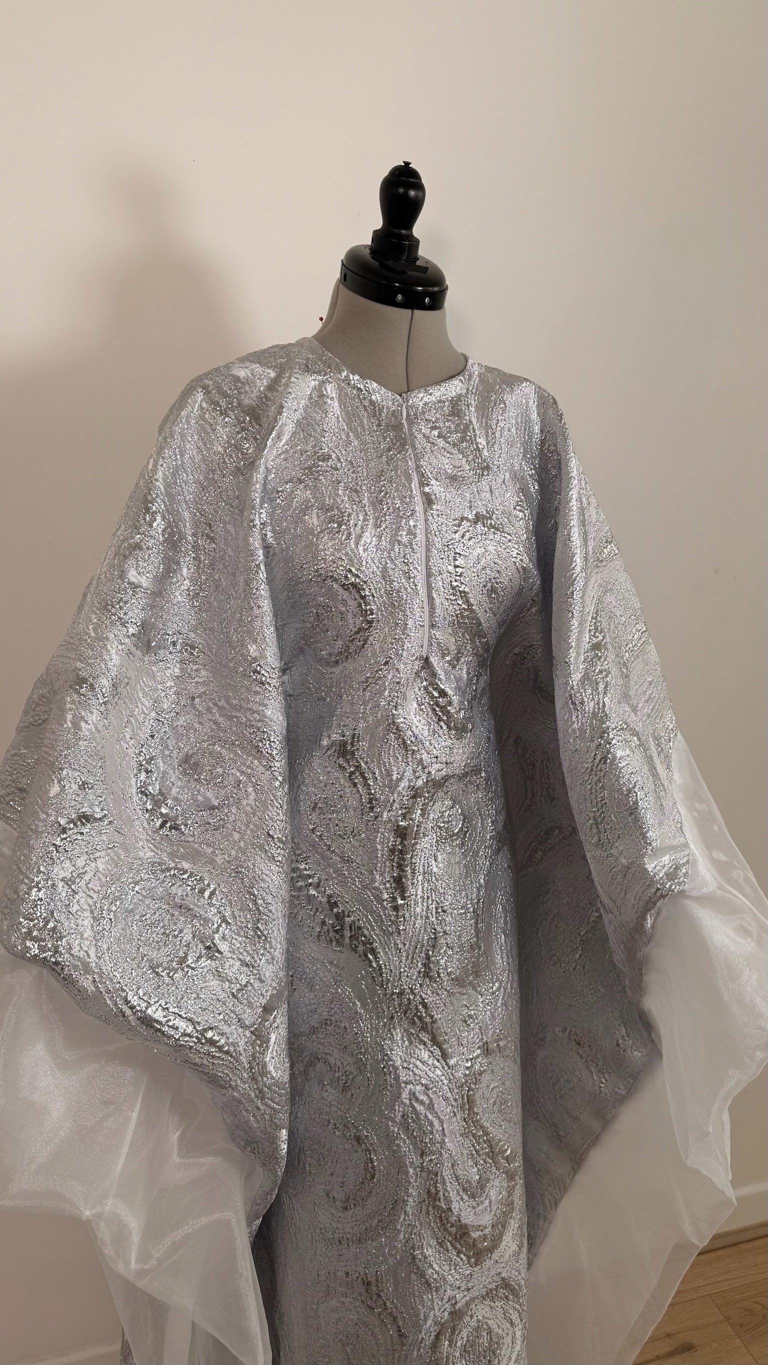 ABAYA BROCARD ORGANZA - Argenté